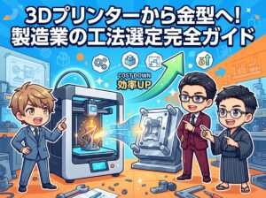 3Dプリンターから金型へ！製造業の工法選定完全ガイド