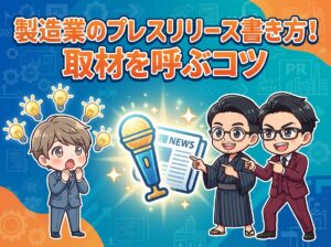 製造業のプレスリリース書き方！取材を呼ぶコツ