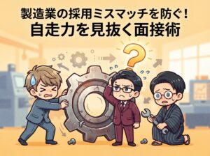 製造業の採用ミスマッチを防ぐ！自走力を見抜く面接術