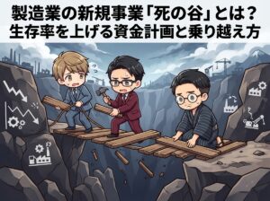 製造業の新規事業「死の谷」とは？生存率を上げる資金計画と乗り越え方