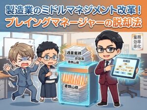 製造業のミドルマネジメント改革！プレイングマネージャーの脱却法