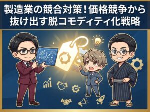 製造業の競合対策！価格競争から抜け出す脱コモディティ化戦略