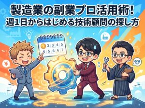 製造業の副業プロ活用術！週1日からはじめる技術顧問の探し方