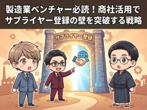 製造業ベンチャー必読！商社活用でサプライヤー登録の壁を突破する戦略