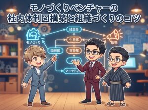 モノづくりベンチャーの社内体制図構築と組織づくりのコツ
