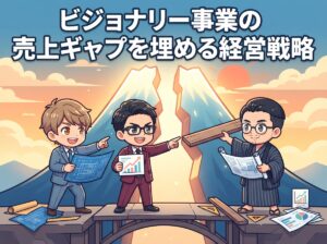 ビジョナリー事業の売上ギャップを埋める経営戦略