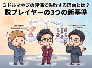 ミドルマネジの評価で失敗する理由とは?脱プレイヤーの3つの新基準