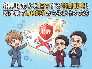 相見積もりを拒否する営業戦略!製造業で価格競争から抜け出す方法