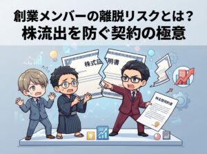 創業メンバーの離脱リスクとは?株流出を防ぐ契約の極意