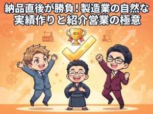 納品直後が勝負!製造業の自然な実績作りと紹介営業の極意