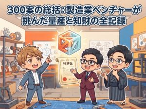 300案の総括：製造業ベンチャーが挑んだ量産と知財の全記録
