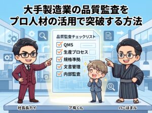 大手製造業の品質監査をプロ人材の活用で突破する方法