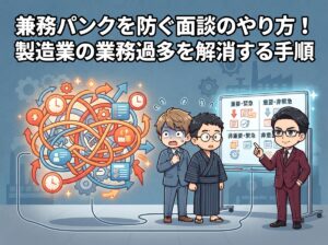 兼務パンクを防ぐ面談のやり方!製造業の業務過多を解消する手順