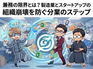 兼務の限界とは?製造業とスタートアップの組織崩壊を防ぐ分業のステップ