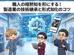 職人の暗黙知を形にする!製造業の技術継承と形式知化のコツ